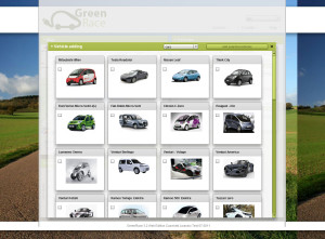 GreenRace Fahrzeugauswahl