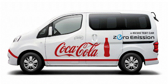 Nissan e-NV200 wird von Coca-Cola Japan getestet