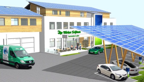 Einweihung der Solar Tankstelle Bäckerei Schüren